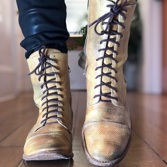 ❤️BED | STU LEATHER 2 ZIPPER LACE UP BOOTS - Picture 14 of 16